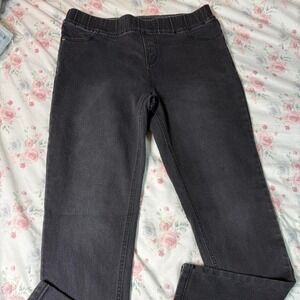 JVINI Women's Jeggings Size L‎ Black Stretch Denim Pants 30x27.5 Pull On Skinny